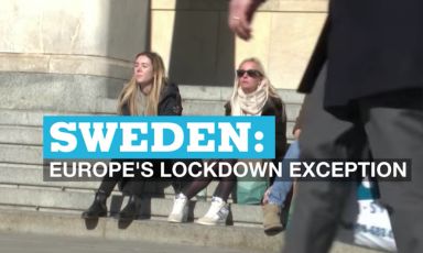 Un'immagine tratta dal servizio di France24 sull'"eccezione svedese"
