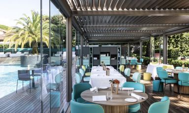 Uno scorcio dell'hotel Byron a Forte dei Marmi

