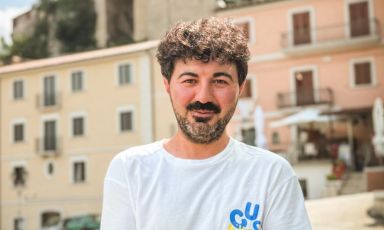 Giovanni Civitillo, pizzaiolo e patron della pizzeria Millenium, a Cusano Mutri, nel Matese in provincia di Benevento
