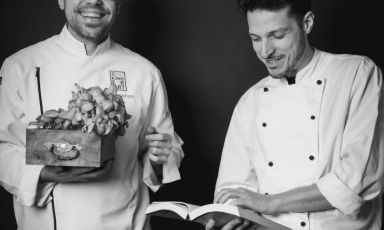 Gli chef di Rezzano Cucina e Vino, Jorg Giubbani e Matteo Rezzano
