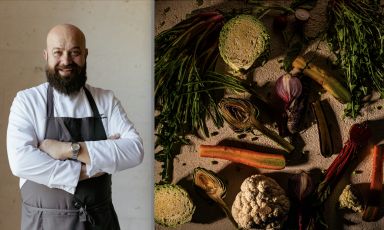 Domingo Schingaro, da quasi un decennio executive chef del ristorante Due Camini e dell'intera linea di cucina del Resort Borgo Egnazia, a Savelletri di Fasano (Brindisi)
