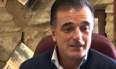 A close-up of Valentino Sciotti, patron of Fantini wines by Farnese in Ortona (Chieti) and of 5 more brands from Southern Italy, with a total of 80 wines, that sold 20 million bottles in 77 countries across the world last year