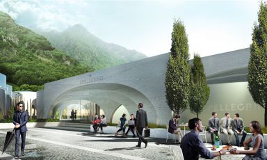 Arches will be the dominating element in the renewed headquarters of S.Pellegrino in San Pellegrino Terme