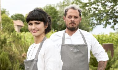 Chiara Pavan e Francesco Brutto, coppia nella vita e nel lavoro a Venissa, wine resort di proprietà della famiglia Bisol con Osteria e Ristorante sull'isola di Mazzorbo (Venezia)
