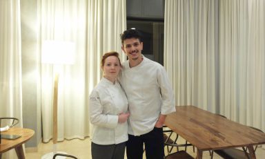 Olexandra Marfia e Lorenzo Vecchia, giovani chef-patron del Volm di Pozzolo Martesana, alle porte di Milano
