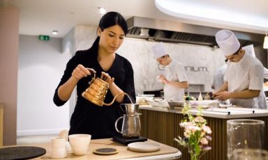 Giulia Caffiero, born in 1992 in Cagliari, has been working at Geranium in Copenhagen since October 2019. After the Danish lockdown in March, the restaurant - 3 Michelin stars, number 5 in the World's 50Best – opened again on June 3rd 
