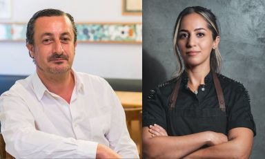 Lebanese Kamal Mouzawak (Souk El Tayeb), winner of the Foodics Icon Award 2022, and Tala Bashmi (Fusions by Tala), Best Female Chef Award 2022, from Bahrein. We will meet them in Abu Dhabi, from the 5th to the 7th of February 2022 during the first edition of the MENA’s 50 Best, Middle East & North Africa’s 50 Best Restaurant 
