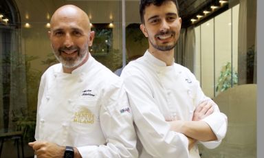 Gli chef Andrea Ribaldone ed Edoardo Traverso, ass
