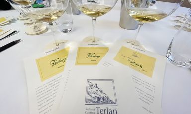 Tre annate di Vorberg in degustazione: il Pinot Bianco di Kellerei Terlan migliora negli anni

