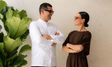 Yuri Scarcia e Martina Nepi, coppia nella vita e linfa di Yuma, il loro ristorante a Cisternino, Brindisi, inaugurato pochi mesi fa
