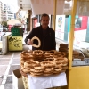 Breakfast with koulouri: you can find it all over town, we've chosen a kiosk between Korai and Stadiou, a stone's throw away from the university and not far from Psiri, the market area