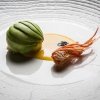 Yin Yang di gamberi rossi, quinoa allo zenzero e avocado con leche de tigre al mango di Italo Bassi (foto Aromicreativi)
