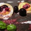 Ravioli di farina di kamut, ripieni con burrata andriese e pesto di olive leccine