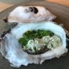 Giga Oyster, a huge oyster from the Pacific, quickly steamed and garnished with pickles. Noma only reserved one thousand of these. In the menu until available
