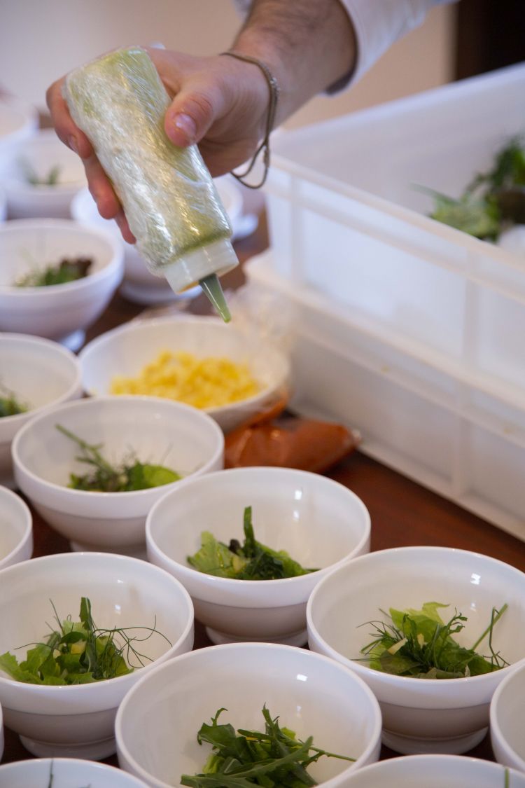 L'insalata di Giuliano in preparazione