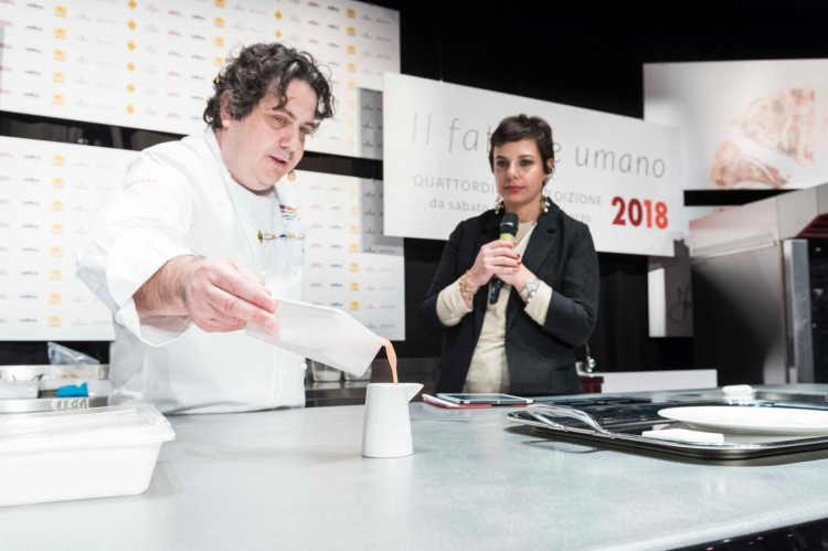Gianluca Fusto con Francesca Romana Barberini, che ha presentato tutte le lezioni di Dossier Dessert
