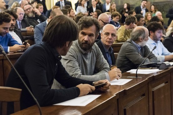 Big names in the first row, in the Sala Cavour at MIPAAF: among the many participants, Davide Oldani, Carlo Cracco, Franco Pepe, Corrado Assenza and Cesare Battisti