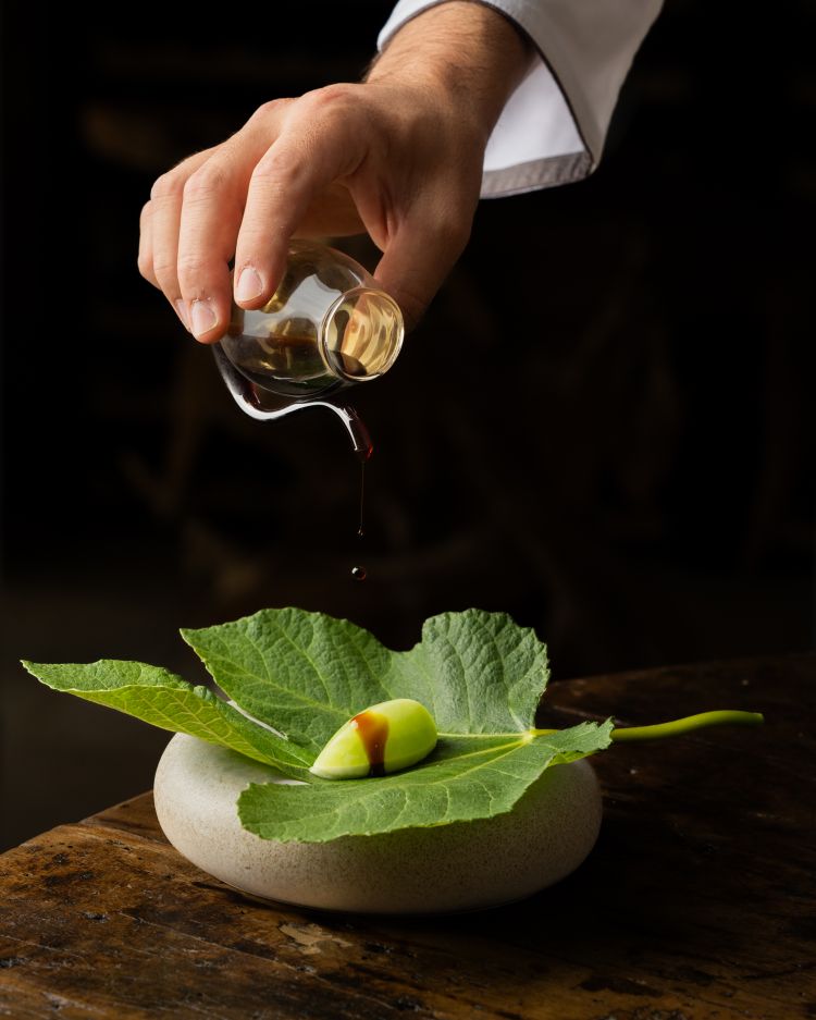 Acqua, foglie di fico, mosto cotto di fichi
