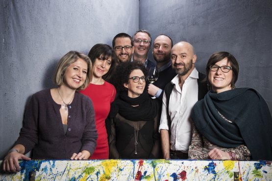 The editorial team of Identità Milano 2015: left to right Slawka G. Scarso, Alessandra Meldolesi, Niccolò Vecchia, Sonia Gioia, the 