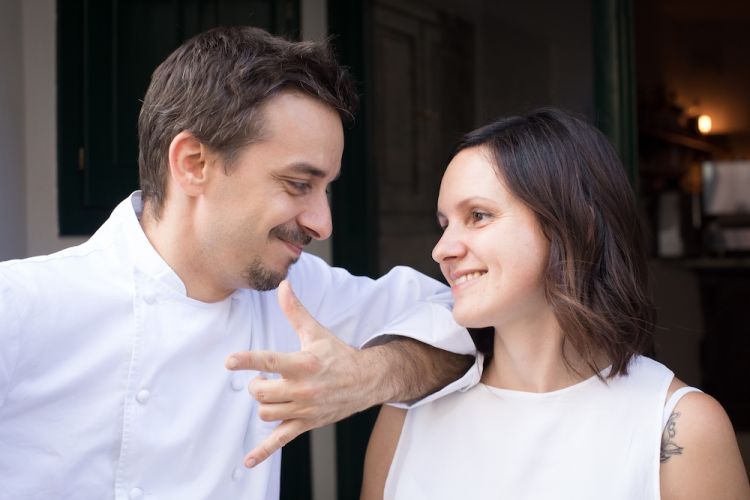 Gorini con la moglie Sara Silvani