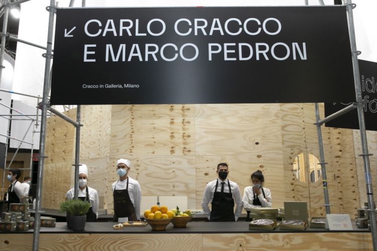 The Cracco - Pedron stand at the Food Court of Identità Golose Milano
