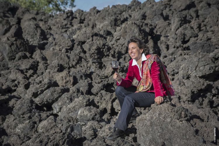 Josè Rallo brinda sull'Etna