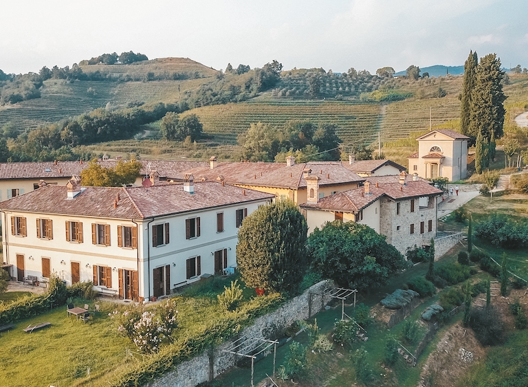 Veduta aerea dell'Oasi Galbusera Bianca di La