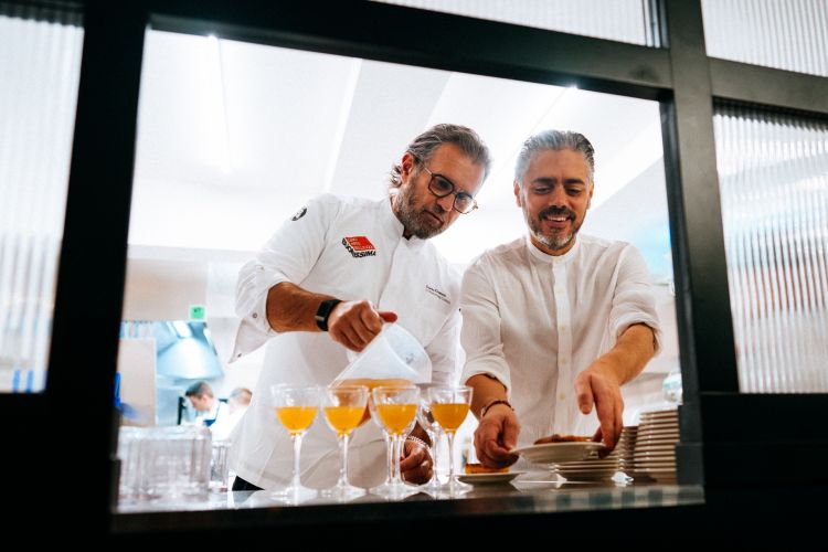 Carlo Cracco (vicentino, 60 anni) e Matteo Baronet