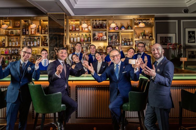 The staff of Donovan Bar at Brown's Hotel, May