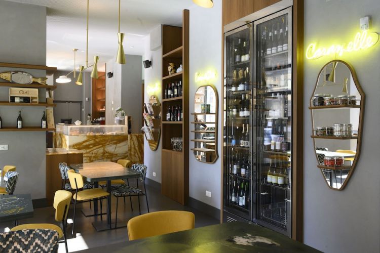 Particolare della sala da pranzo/cena principale di 142 (foto Brambilla/Serrani)