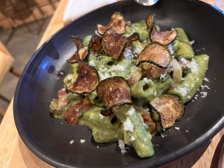 Rigatoni alla Nerano, a dish from restaurant Boia 