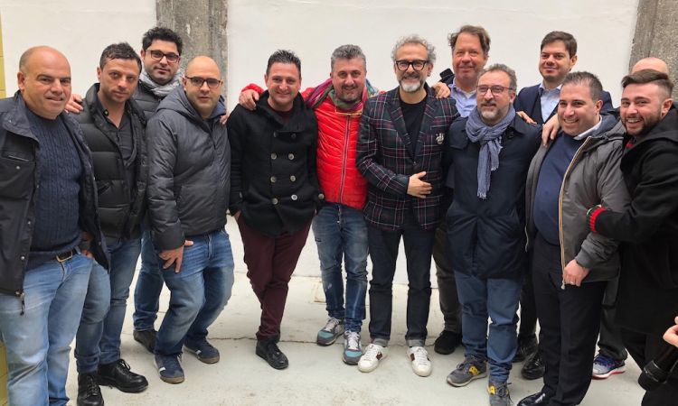 Massimo Bottura questa mattina all'inaugurazi