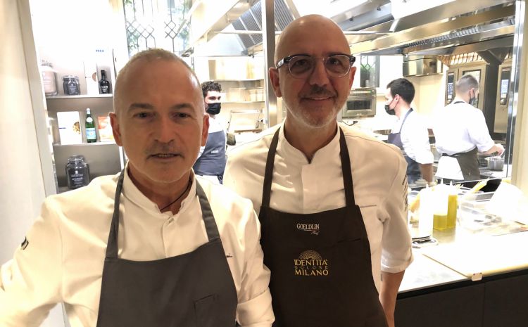 Elio Sironi (chef di Ceresio 7 a Milano) e Franco