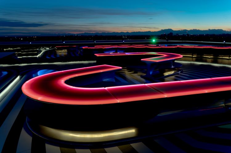 Il rooftop all'ultimo piano della Torre di Fon