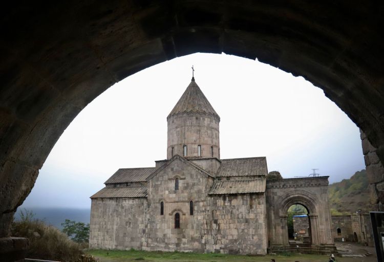The monastery of Tatev, built in the 9th Century in south-east Armenia. You can get there with the longest cable car in the world