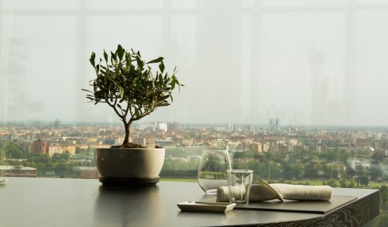 La bellissima vista da uno dei tavoli dell'Unico. 