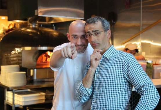 Maico Campilongo, right, with Apulian chef Krystia