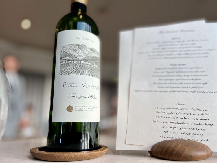 The first alcoholic break in our alcohol-free journey: Eisele Vineyard Sauvignon Blanc 2019 (Napa Valley, California)
