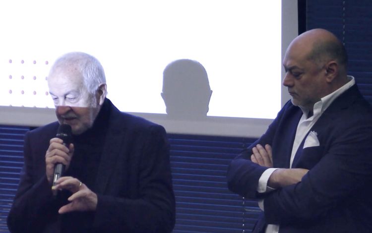 Il rettore di Iulm Gianni Canova e Vincenzo Russo, direttore scientifico del Master
