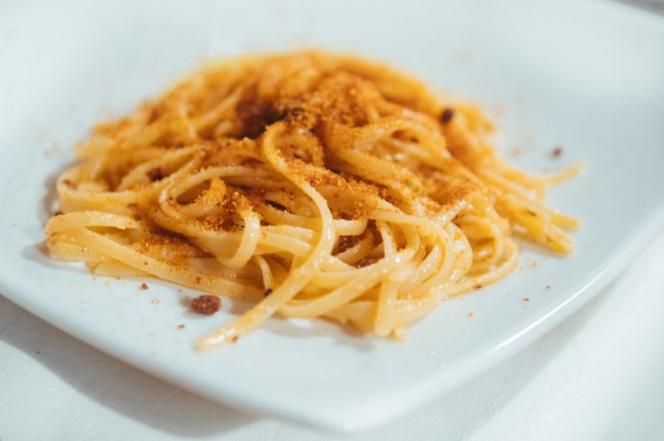 Gli Spaghetti alla bottarga de La Garitta

