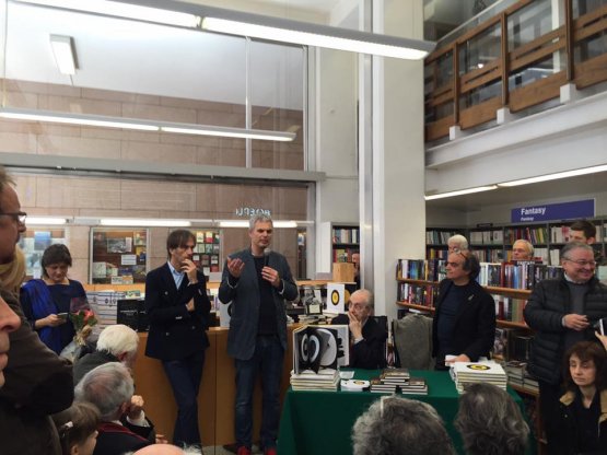 Oldani, Leemann e Davide Paolini alla presentazione del nuovo libro di Marchesi
