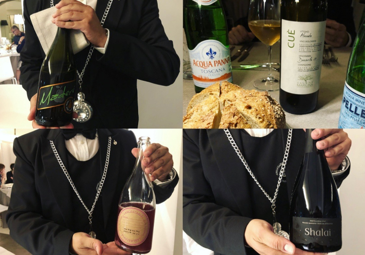 Accostamento dei vini a opera del sommelier Ais Pietro Caravello: Maderè Az.Agricola Langhero, Cuè Marilia 2017, Lancestrale Col di Corte, Shalai Vinisola 2016
