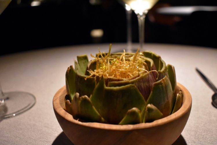 Artichoke, pork ragout, fried leek