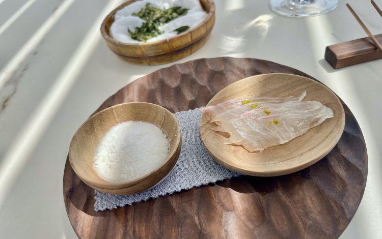 Dorada e salpicon
Sashimi di orata e insalata fredda