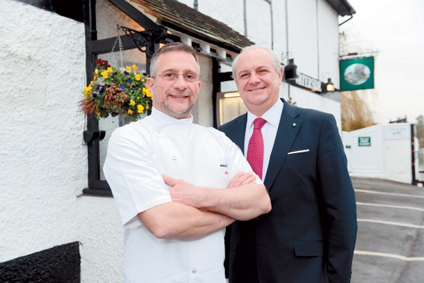 Diego Masciaga with chef Alain Roux, son of Michel Roux
