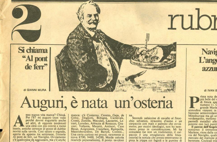 Un articolo del 1987 scritto da Gianni Mura per Repubblica racconta il neonato Pont de Ferr. Il locale ha festeggiato lo scorso anno le 30 candeline
