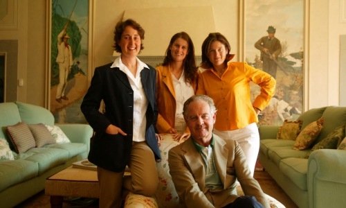 Piero Antinori con le figlie Albiera, Allegra ed 