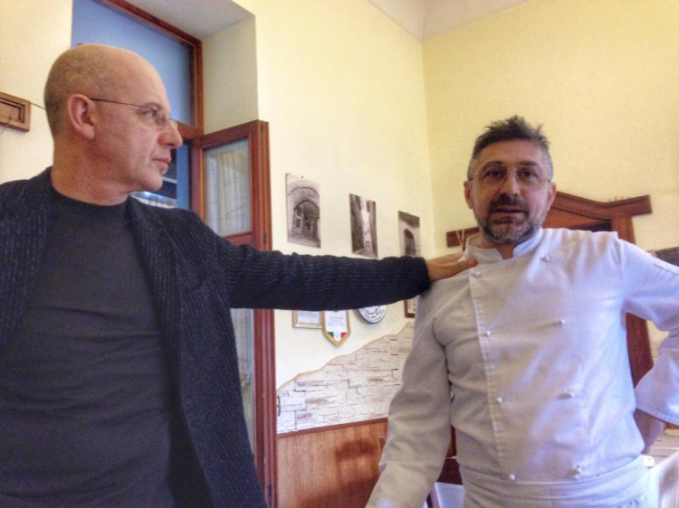 Franco Pepe, a sinistra, con Enzo Nocerino