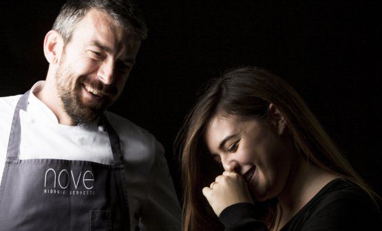 Giorgio Servetto e Francesca Ricci, rispettivamente chef e restaurant manager del Nove di Villa Della Pergola ad Alassio
