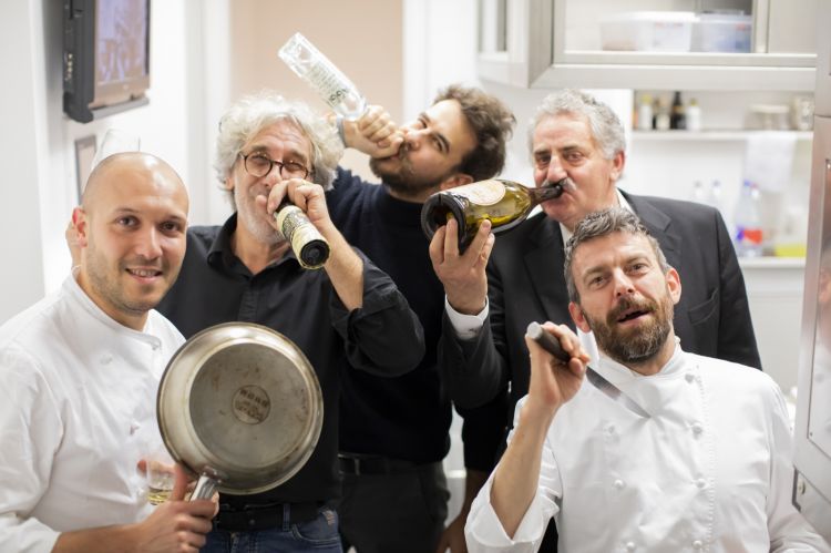 Marco Visciola, Franco Boeri (olio Roi), Paolo Boeri (Taggiasco ExtravirGin), Aimone Vio (BioVio), Giorgio Servetto
